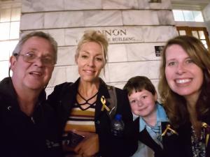 DIPG Advocacy Group in front of Cannon House Office Building