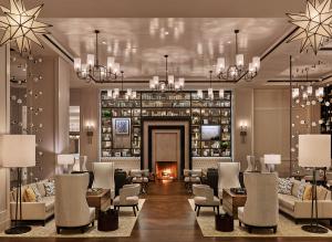 Crescent Real Estate LLC (Crescent) acquired The Hotel at Avalon, a 330-room luxury hotel located in the Metro Atlanta suburb of Alpharetta, Ga The Hotel at Avalon lobby reflects hotel's modern design.