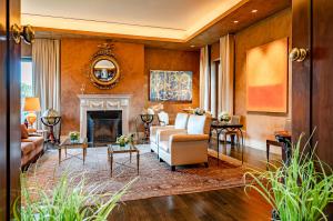 Soaring ceilings and museum-quality walls are an impeccable backdrop for your art collection or family photos.