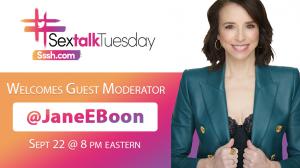 #SexTalkTuesday announced today that Jane Boon, PhD, will serve as special guest moderator of the September 22nd edition of the Twitter-based chat show
