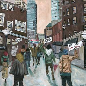 As protests were seen across the nation on a variety of issues, youth and adults saw a need to express the values of human rights in the form of art to help celebrate International Day of Peace in the third week in September 2020 Resist by Deborah Eve Alastra