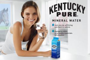 Some new kids on the block are emerging with a novel mineral water offering out of Kentucky, USA Woman drinking a glass of Kentucky Pure Mineral Water