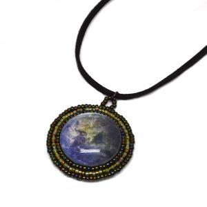 Animated Earth Pendant Necklace