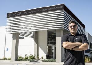 Chris Lindstrom and the new Powerhouse Brands facility in Cerritos CA