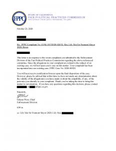 The FPPC merges all allegations into a single case that will be investigated.