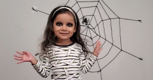 Things are certainly different this year 3 year old Emma performs for the online Halloween concert