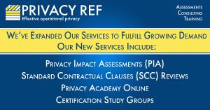 List of expanded services, privacy impact assessments, scc reviews, certification groups