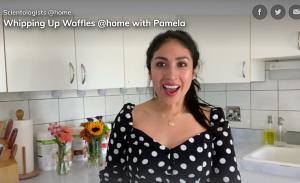 Pamela whips up waffles with a protein-packed punch, topping off her creation with a healthy dose of fresh berries Pamela’s waffles don’t just taste good, they are also good for you.