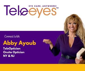 FOR IMMEDIATE RELEASE No stranger to the disruption of the eyecare industry, Abby Ayoub, CEO & Founder of Optical Academy, the leading onsite eyecare provider, is once again on the forefront of innovation with her latest launch: TeleEyes