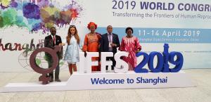 Dr. Rasha Kelej, CEO Merck Foundation & President of Merck More than a Mother with Minister of Health of Uganda, Hon. Sarah Opendi and the Vice President of The Gambia, H. E. Isatou Touray. Minister of Health of Burundi and Vice Minister of Republic of Co