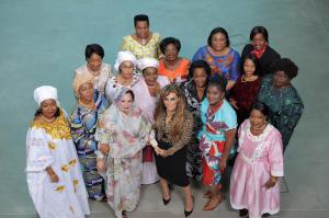 Dr. Rasha Kelej, CEO Merck Foundation & President of Merck More than a Mother with H.E. First Ladies of Mauritania, Namibia, Guinea Conakry, Zimbabwe, Gambia, Malawi, Sierra Leone, Liberia, Botswana, Niger, Central African Republic, Burundi, Mozambique, C