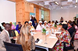 Dr. Rasha Kelej, CEO Merck Foundation & President of Merck More than a Mother with H.E. First Ladies of Malawi, Guinea Conakry, Niger, Gambia, Zimbabwe, Burundi, Ghana, Congo Brazzaville, Botswana, Mozambique, Namibia, Mauritania, Sierra Leone, Liberia, C