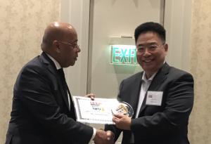 SUNNYVALE, Calif., May 20, 2019 -- AEssenseGrows, an AgTech company specializing in automated precision aeroponic platforms for consistent high-yield plant production, has won Red Herring’s Top 100 North America award, one of the technology industry’s most prestigious prizes "Of course, human hunger strikes the most vulnerable countries and the poorest, and technology would not meet its paramount objective if it was not addressing this issue as well,” said Red Herring Chairman Alex Vieux “As a result,” Vieux said, “AEssenseGrows has received the Red Herring Top 100 2019 Award and will continue to expand across the globe “We at AEssenseGrows appreciate that Red Herring’s judges see the same value in our products that we see—a unique combination of technology and agricultural sciences that can help feed the world,” said Chen The AEssenseGrows AEtrium system delivers sensor-driven automation to simplify aeroponics and amplify its inherent benefits The Top 100 companies were chosen from thousands of entrants, Red Herring said, and the companies were judged by industry experts, insiders and journalists on a wide variety of criteria including financial performance, innovation, business strategy, and market penetration In addition to produce, the AEssenseGrows aeroponics system is increasingly being used to grow cannabis and hemp About AEssenseGrows AEssenseGrows (pronounced "essence grows"), founded in 2014, is a precision AgTech company based in Sunnyvale, CA Robert Chen accepts award